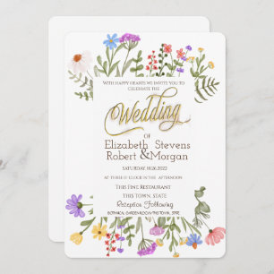 Invitation Meadow Fleur sauvage aquarelle