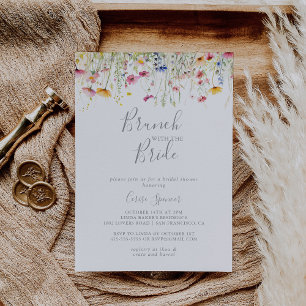 Invitation Meadow Fleur sauvage Brunch avec la douche de mari