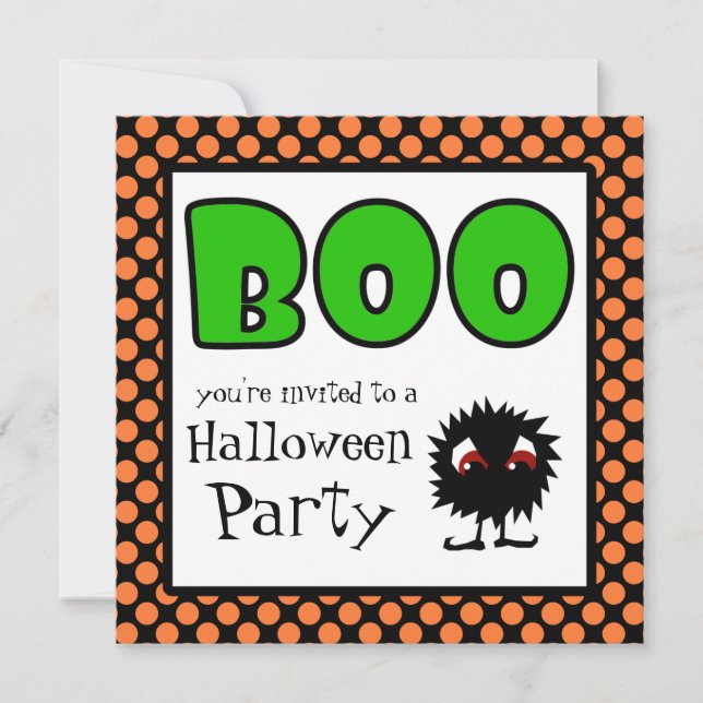 Invitation Meanie d'invitations de partie de Halloween le (Devant)