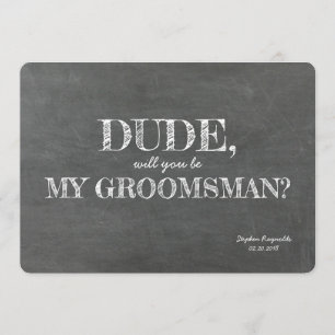 Invitation Mec GROOMSSE BEST MAN Funny Proposition