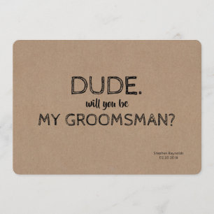 Invitation Mec GROOMSSE BEST MAN Funny Proposition