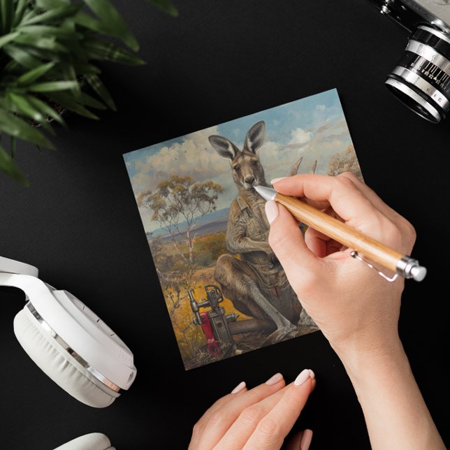 Invitation Mécanicien kangourou d'Outback Fête des pères Appr (Créateur téléchargé)