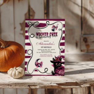 Invitation Méchamment Mignon & Qui Fait Son Un An Halloween 1