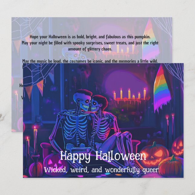 Invitation 🌈🎃Méchante, étrange et merveilleusement queer  c (Devant / Derrière)