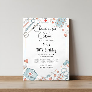 Invitation Médecin Coeur Infirmière inscrite Rn 30e anniversa