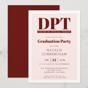 Invitation Médecin DPT moderne de la thérapie physique