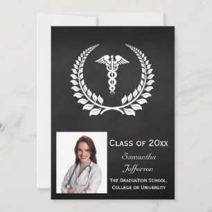 Invitation Medical Caduceus Laurel