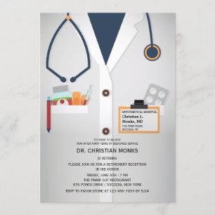 Invitation Médicale à la retraite (customisée)