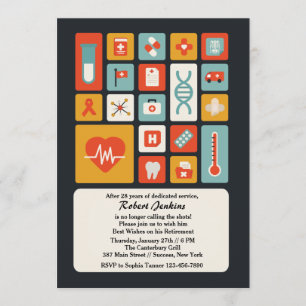 Invitation Médicale de partie de retraite de champ