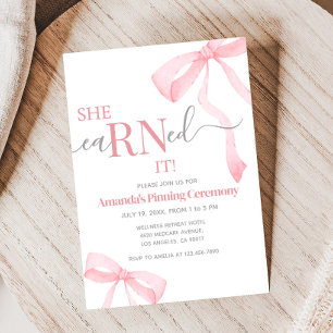 Invitation Médicale infirmière RN Pinning Graduation Party