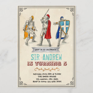 Invitations Faire Part Cartes Anniversaire Medieval Zazzle Fr