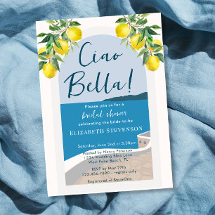Invitation Mediterranean Coast Ciao Bella Réception de Mariag