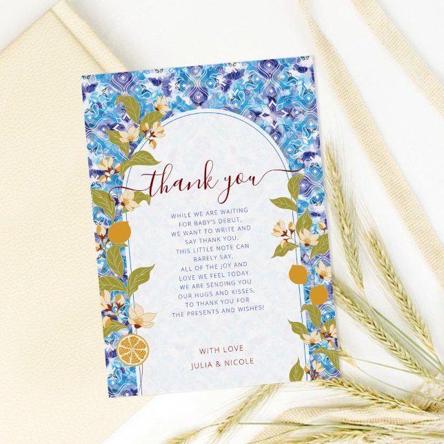 Invitation Mediterranean Lemon Amalfi Coast Baby Shower (Créateur téléchargé)