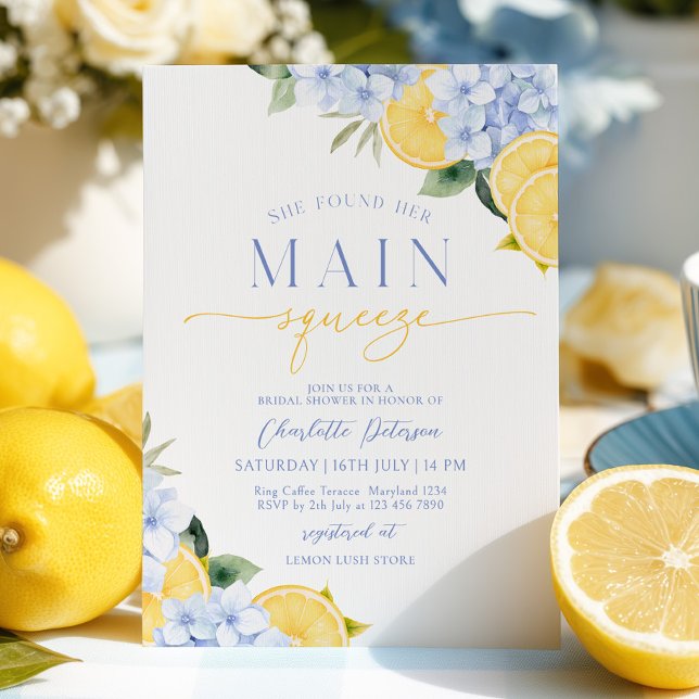 Invitation Mediterranean Lemon Bridal Shower (Créateur téléchargé)