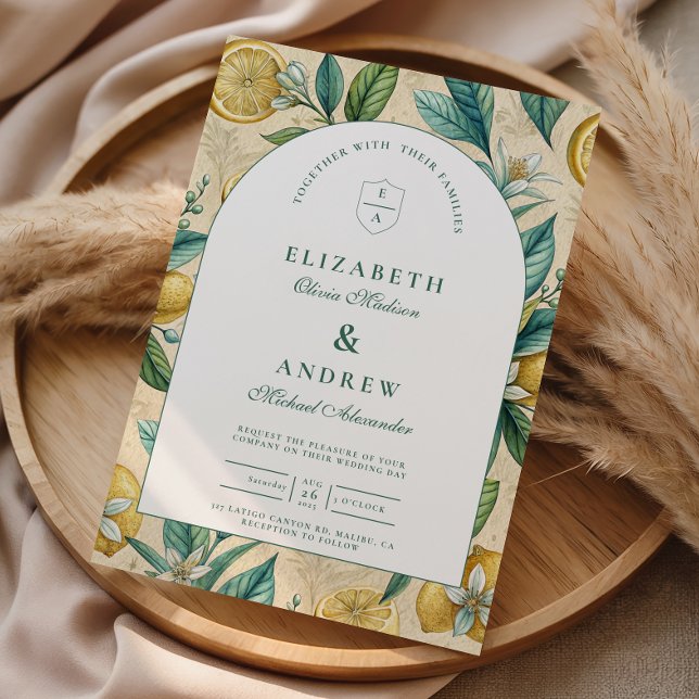 Invitation Mediterranean Lemon Garden Wedding (Créateur téléchargé)
