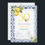 Invitation Méditerranée 30e anniversaire de n'importe quel âg<br><div class="desc">🍋 🎉 Présentez notre invitation d'anniversaire au citron méditerranéen! 🎉 🍋 Célébrez votre anniversaire dans un style envoûtant avec notre invitation enchanteresse, imprégnée de l'esprit ensoleillé de la Méditerranée! Imaginez ceci : un éclat vibrant de fraîcheur citronnée, rappelant les vergers ensoleillés et les cieux azurés, donnant le ton parfait pour...</div>
