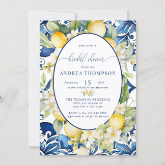 Invitation Méditerranée | Citrus citron | FÊTE DES MARIÉES