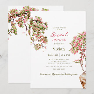 Invitation Méditerranéenne Bouquet de Bougainvillea Floral po