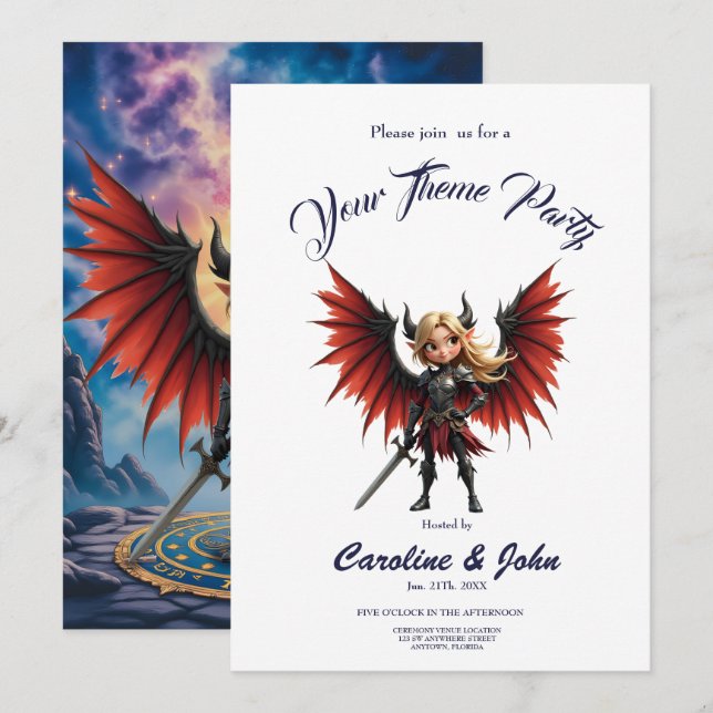 Invitation Meet Emberlyn — the Smiling Chaos Guardian  (Devant / Derrière)