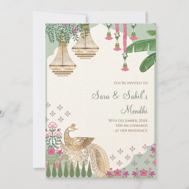 Invitation Mehendi Invitation numérique Mehendi (Devant)