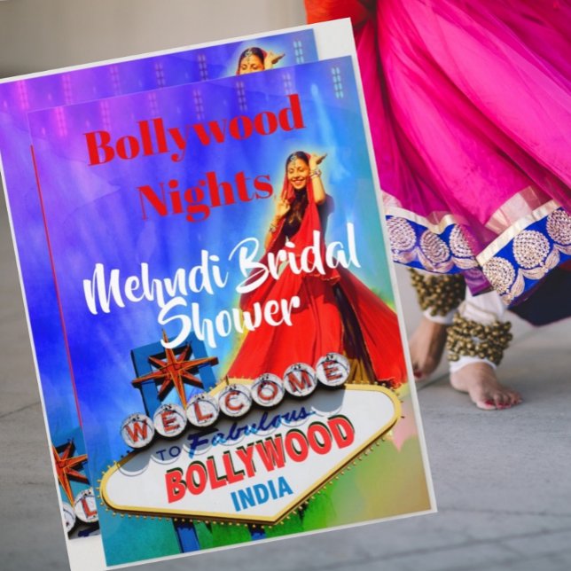 Invitation Mehndi Henna Fête des mariées Bollywood Indien (Créateur téléchargé)