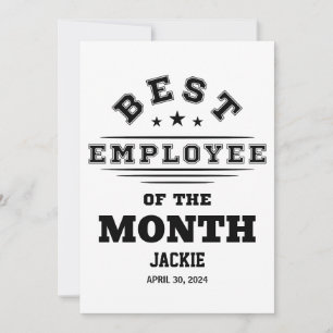 Invitation Meilleur employé personnalisé de l'année du mois d