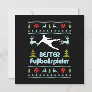 Invitation Meilleur joueur de football Ugly Sweater Christma
