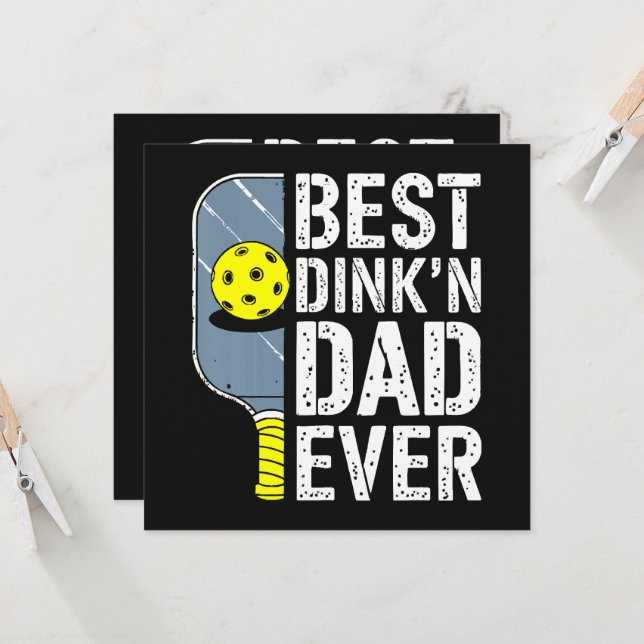 Invitation Meilleur Papa Dink'N Ever Pickleball (Devant/Arrière en situation)