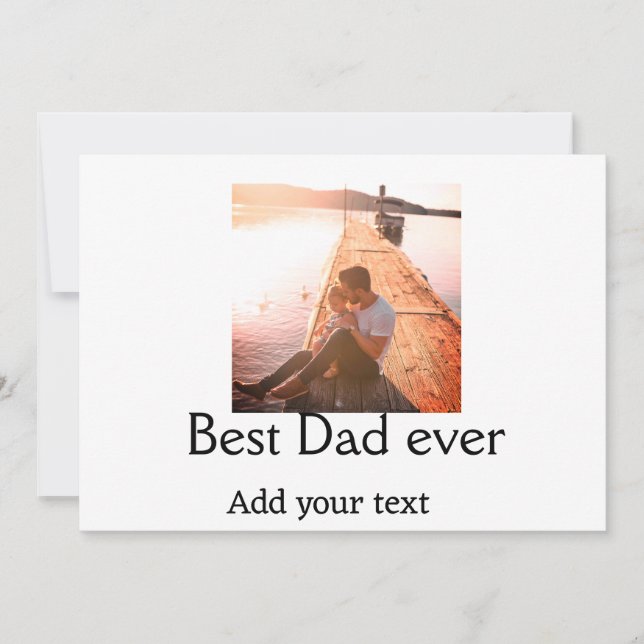 Invitation Meilleur papa jamais ajouter nom image fête des pè (Devant)