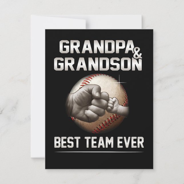 Invitation Meilleure équipe de tous les temps, grand-père et  (Devant)