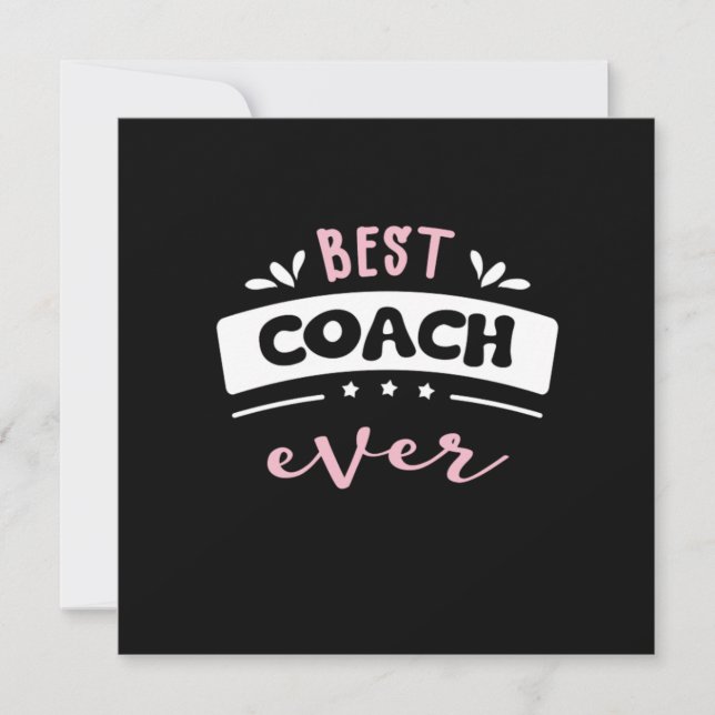Invitation Meilleure idée cadeau de coach Ever (Devant)
