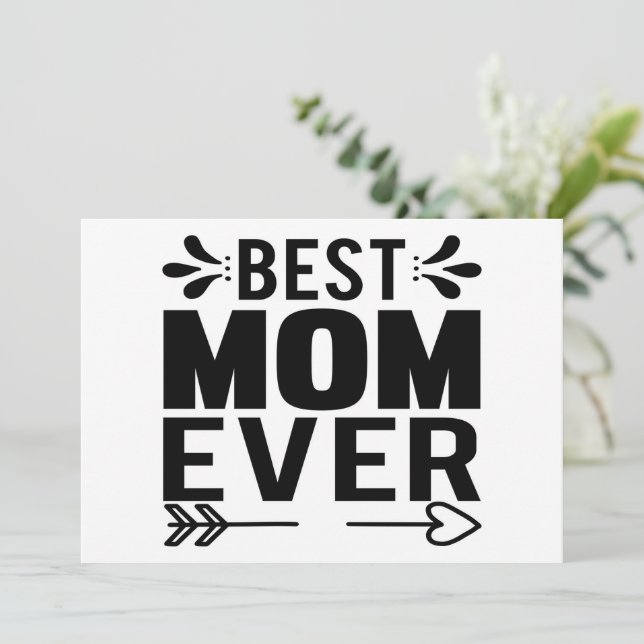 Invitation Meilleure Maman de tous les temps ! (Debout devant)