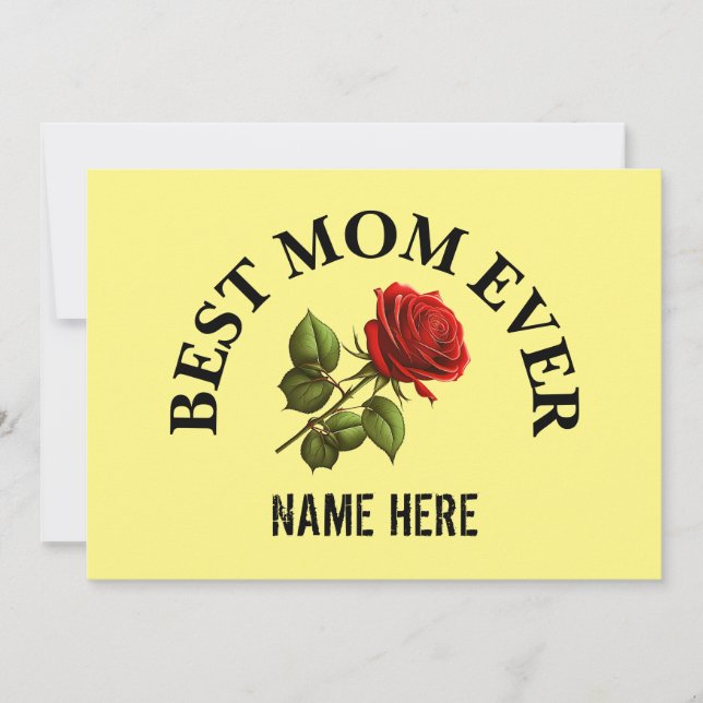 Invitation Meilleure Maman Personnalisée Nom de Mère  (Devant)