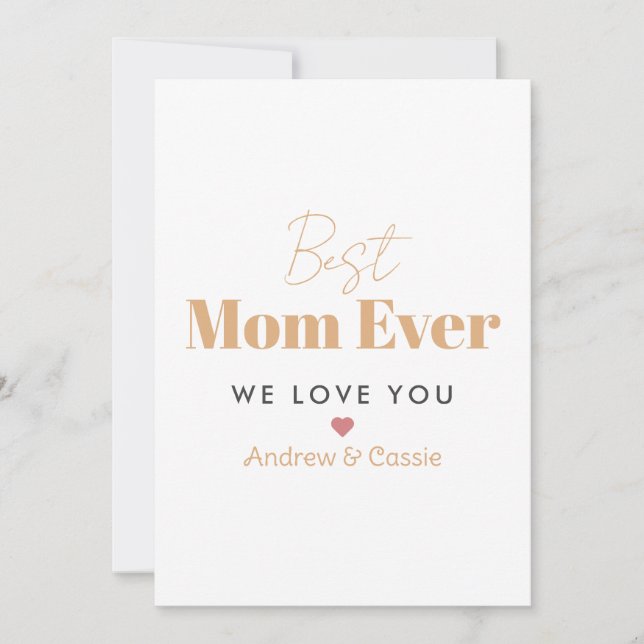 Invitation Meilleure maman qui soit (Devant)
