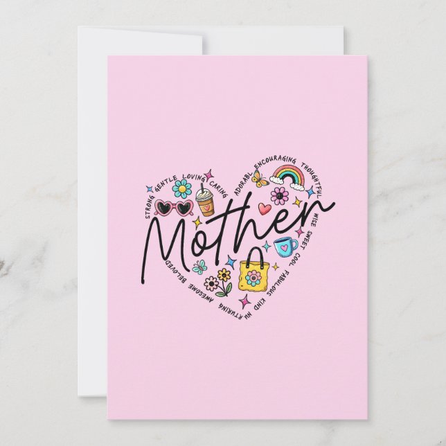 Invitation Meilleure mère jamais (Devant)