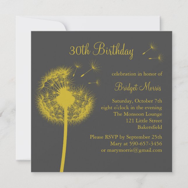 Invitation Meilleurs voeux ! jaune (Devant)