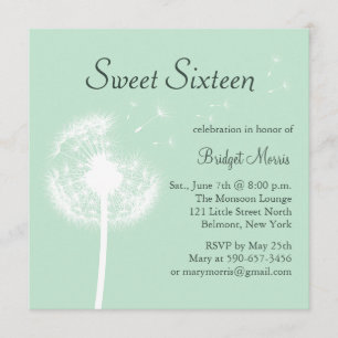 Invitation Meilleurs voeux ! sur l'Sweet sixteen de la monnai
