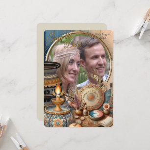 Invitation Mélange bohème de couleurs et de décoration