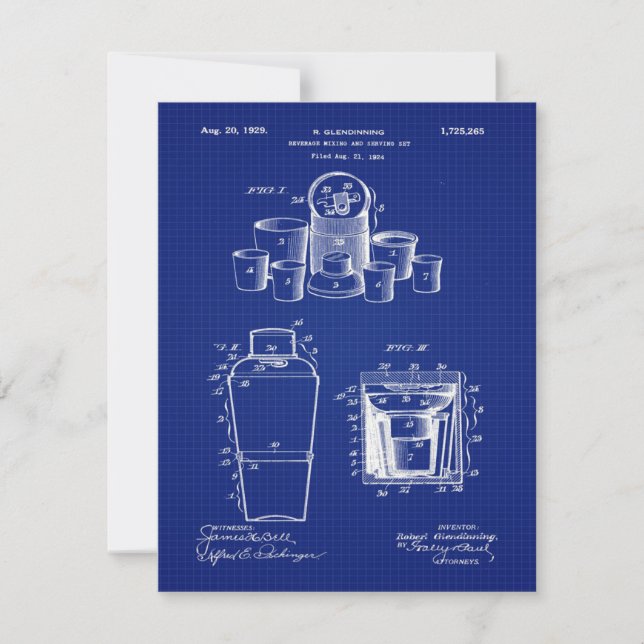 Invitation Mélange de boissons 1929 (Devant)