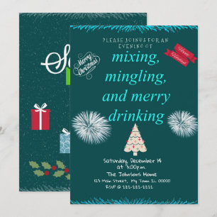 Invitation Mélange, Mingling et Joyeuse Fête de la Boisson