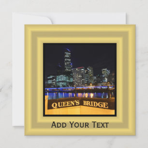 Invitation Melbourne Australie Lumières CBD au-dessus du pont