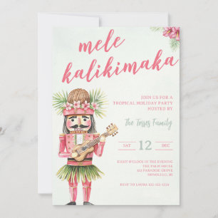 Invitation Mele Kalikimaka Casse-Noisette de Noël