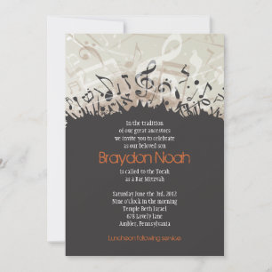 Invitation MELODY de l'invitation Bat mitzvah du bar TORAH