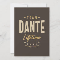 Membre à vie de l'équipe Dante Nom personnalisé