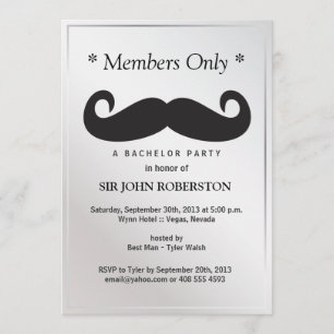Invitation Membres uniquement Bachelor Party