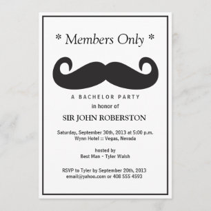 Invitation Membres uniquement Bachelor Party