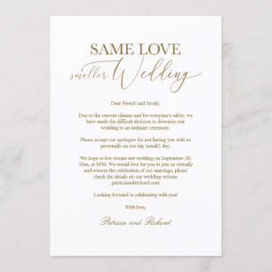 Invitation Même amour, mariage plus petit, réduction de maria