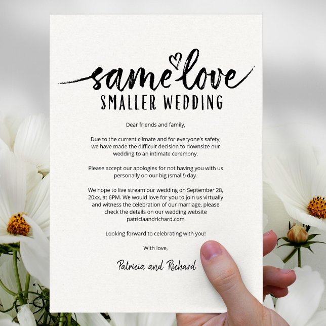 Invitation Même amour, mariage plus petit, réduction de maria (Créateur téléchargé)