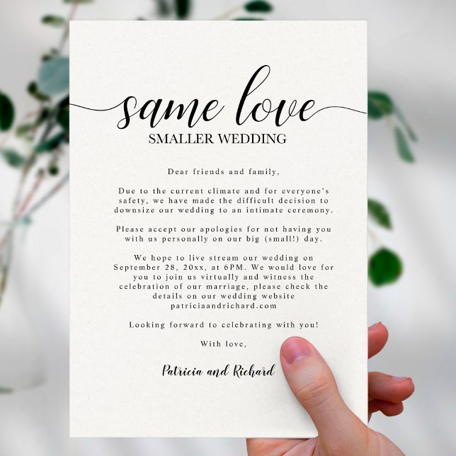 Invitation Même amour, mariage plus petit, réduction de maria (Créateur téléchargé)