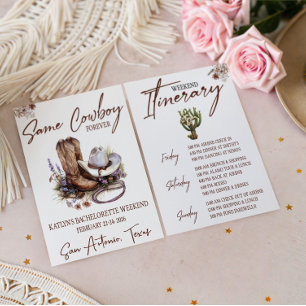 Invitation Même Cowboy Pour Toujours ! Bachelorette Weekend P